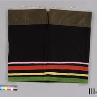 Woolen Skirt with Horizontal Ribbon Stripes