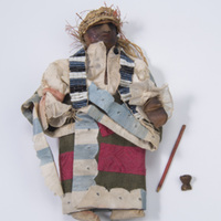 Male Doll with Wampum Belt and Straw Hat