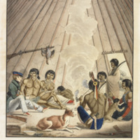 Inside of an Indian Tent