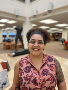 Photo of Lamonta Swarn, Graduate Assistant in Lovejoy Library