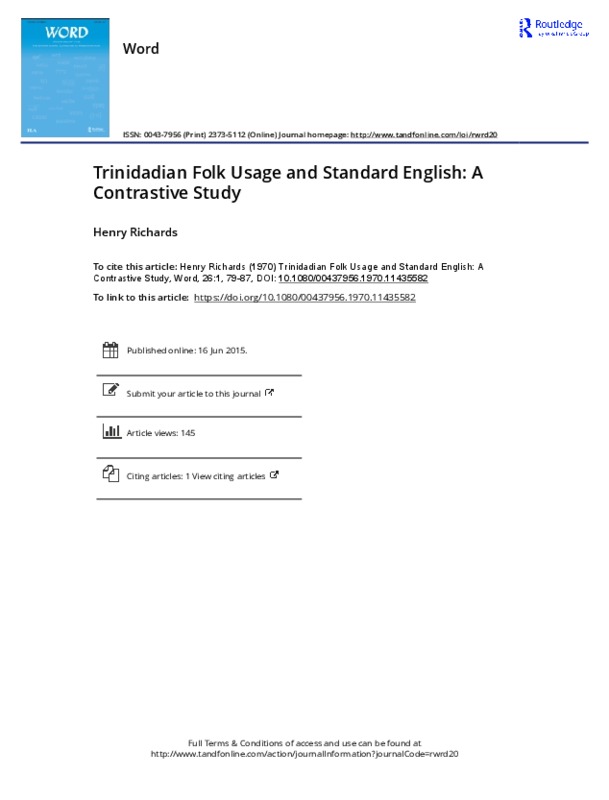 Trinidadian Folk Usage and Standard English A Contrastive Study.pdf